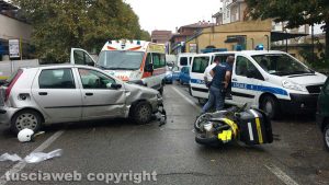 Viterbo - Incidente a viale Baracca