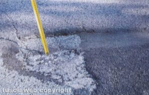 Strada Ortana - Buche al centimetro a corredo della petizione