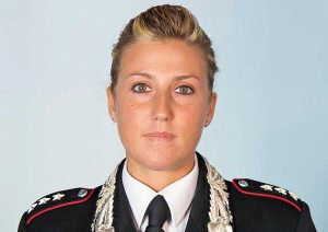 Lucia Dilio, comandante della compagnia dei carabinieri di Carbonia