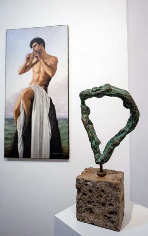 Un dipinto di Giorgio Dante e una scultura di Marinetta Saglio