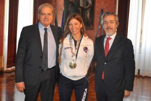 Sport - Pattinaggio artistico - La campionessa mondiale Ludovica Delfino premiata dal sindaco