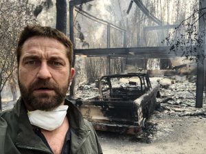 Incendi in California - Bruciata la casa di Gerard Butler