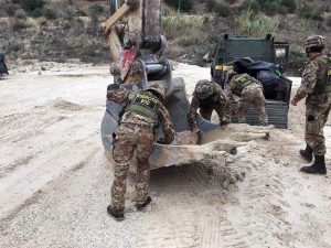 Esercito - Disinnescata bomba a Terni - La preparazione del brillamento 