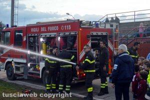 I vigili del fuoco del distaccamento di Tarquinia