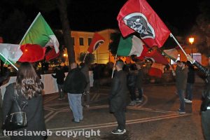 Vetralla - La manifestazione di Casapound a piazza Marconi