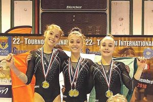 Sport - Ginnastica artistica - Chiara Vincenzi con Camilla Campagnaro e Veronica Mandriota - Foto Federginnastica