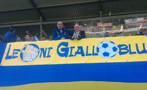 Sport - Calcio - I Leoni gialloblù insieme a Piero Camilli