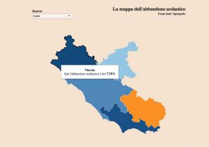 Osservatorio Openpolis del Sole 24 Ore - La mappa dell'abbandono scolastico nel Lazio
