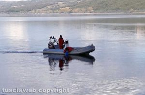 Lago di Bolsena - Le ricerche del disperso - I vigili del fuoco