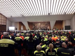 I volontari dell'Aeopc di Tarquinia all'udienza di papa 