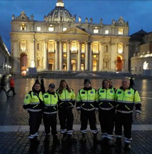 I volontari dell'Aeopc di Tarquinia all'udienza di papa 