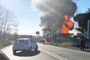 Rieti - Esplosione sulla Salaria