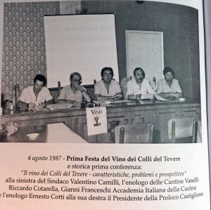Un'immagine della Prima festa del vino e dei colli del Tevere e prima conferenza stampa