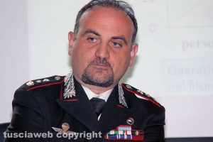 Viterbo - Il tenente colonnello dei carabinieri Guglielmo Trombetta