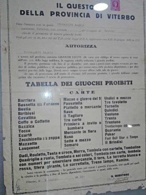 La tabella dei giochi proibiti 