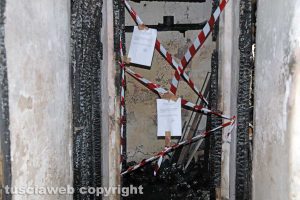 Viterbo - Incendio in una palazzina al Carmine