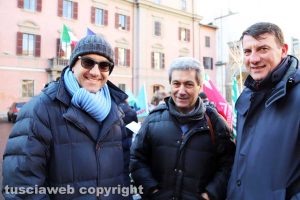 Viterbo - La protesta dei sindacati in piazza 
