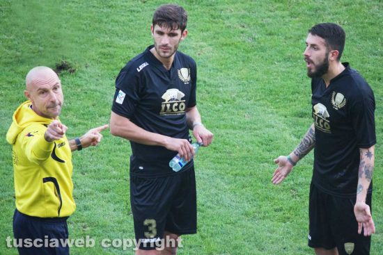 Sport - Calcio - Viterbese - Stefano Sottili con Zivko Atanasov e Francesco De Giorgi