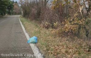 Viterbo - Rifiuti su strada Romana