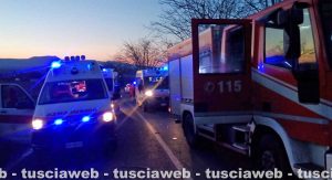Viterbo - incidente sulla Teverina, tre feriti