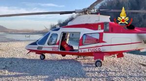 Treviso - Aereo precipita nel fiume Piave - I soccorsi