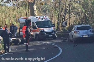 Tuscania - L'incidente sulla Tuscanese 
