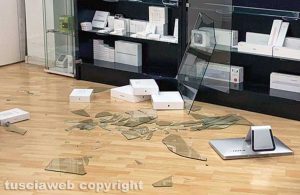 Viterbo - Furto al ministore Apple di via Cardarelli