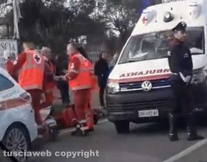 Montefiascone - Scontro auto - ciclista, un ferito