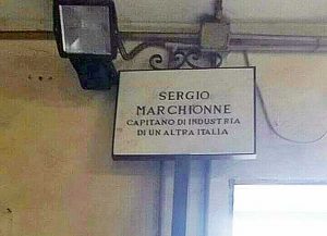 Una delle targhe eseguite dal fabbro a Sutri