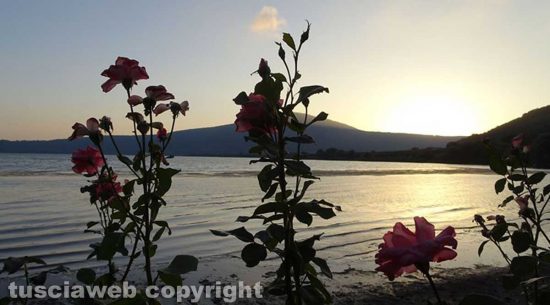 Il lago di Vico al tramonto