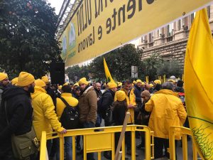 Roma - Francesco Battistoni alla protesta di Coldiretti