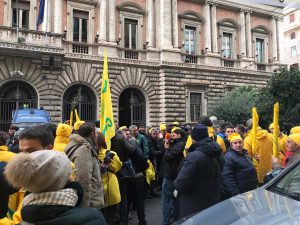 Roma - Francesco Battistoni alla protesta di Coldiretti