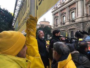 Roma - Francesco Battistoni alla protesta di Coldiretti