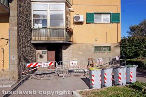 Viterbo - Le case popolari del Carmine dove è divampato l'incendio