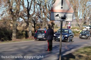 Viterbo - L'incidente sulla Cassia Nord - Carabinieri sul posto