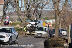 Viterbo - L'incidente sulla Cassia Nord