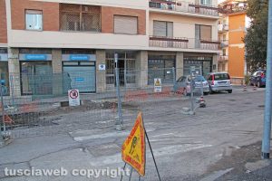 Viterbo - Il palazzo in via Treviso - I lavori della Talete