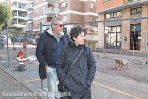 Viterbo - Il sopralluogo di Alfonso Antoniozzi e Maria Chiara Brenciaglia