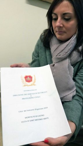 Città del Vaticano - L'assessora di Montalto di Castro Silvia Nardi