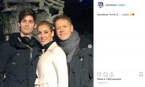 Rocco Siffredi con il figlio Lorenzo Tano e la moglie Rosa Caracciolo a Viterbo