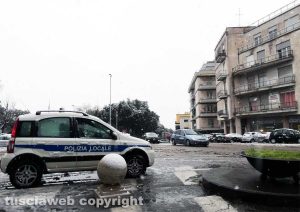 Maltempo - La neve a Viterbo - Porta Fiorentina