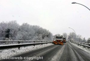 Maltempo - La neve a Bagnaia - Lo spazzaneve