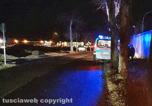 Viterbo - Incidente in strada Terme - Intervento della polizia locale