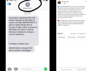 Montalto di Castro - "Scuole chiuse per il maltempo", il sindaco smentisce la bufala
