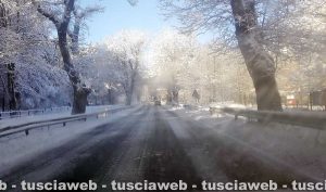 La neve stamani sui Cimini