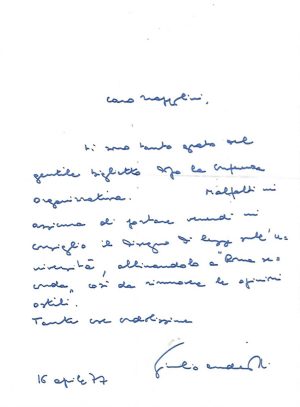 La lettera di Andreotti a Trappolini sull'Università della Tuscia