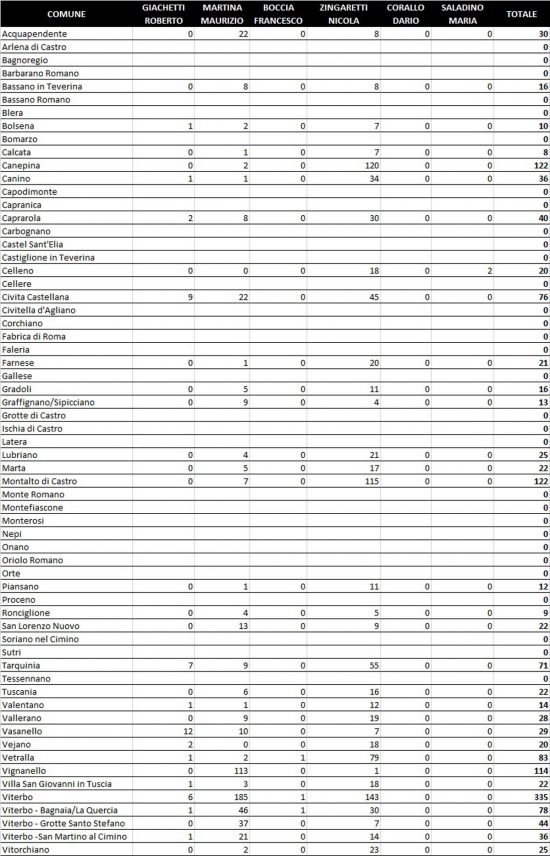 Viterbo - I dati parziali dei congressi di circolo Pd 