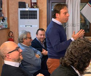 Mauro Rotelli alla cena al circolo Fratelli d'Italia di Orte