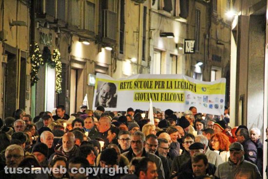 Viterbo - La manifestazione contro la mafia