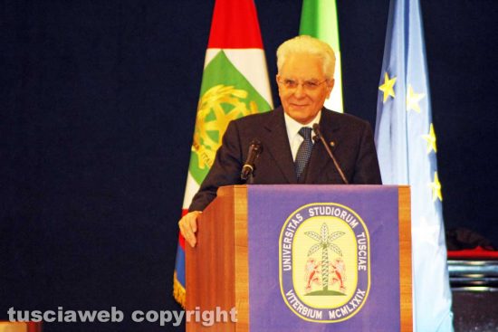 Viterbo - Il presidente della Repubblica all'Unitus